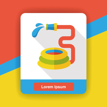 Water pipe flat iconのイラスト素材