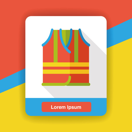 safety vest flat iconのイラスト素材