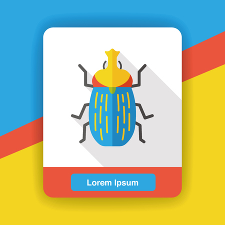 insect bug flat iconのイラスト素材
