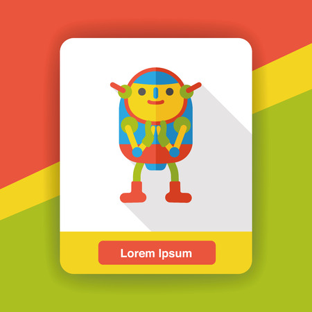 machine robot flat iconのイラスト素材