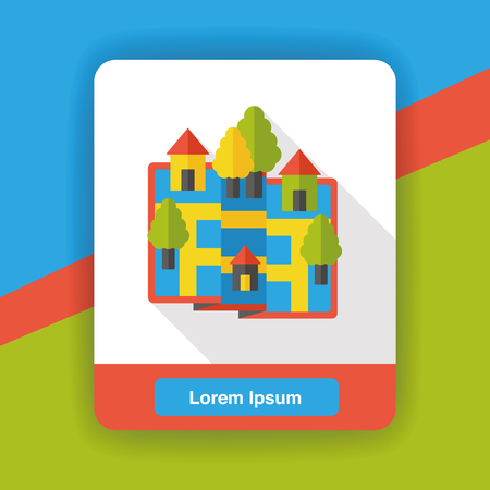 map location flat iconのイラスト素材