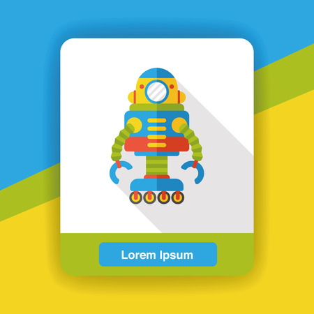 machine robot flat iconのイラスト素材