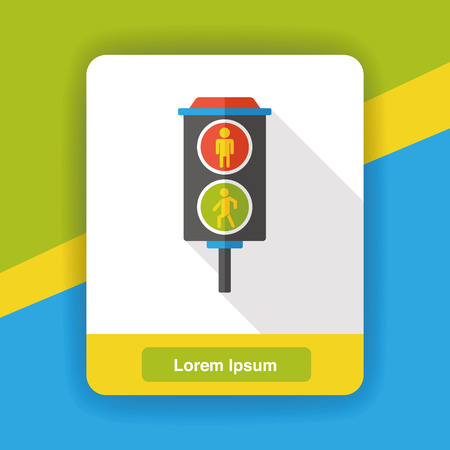 Traffic lights flat iconのイラスト素材