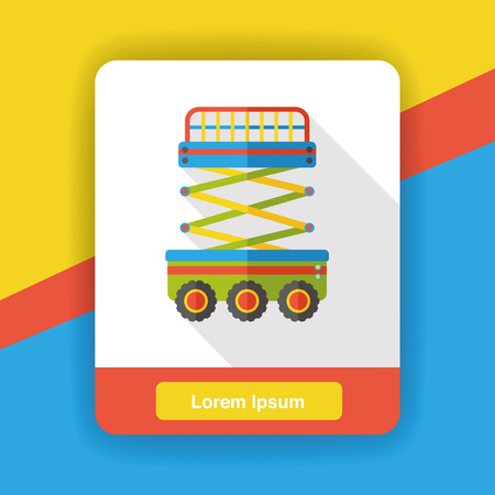 Crane machine flat iconのイラスト素材