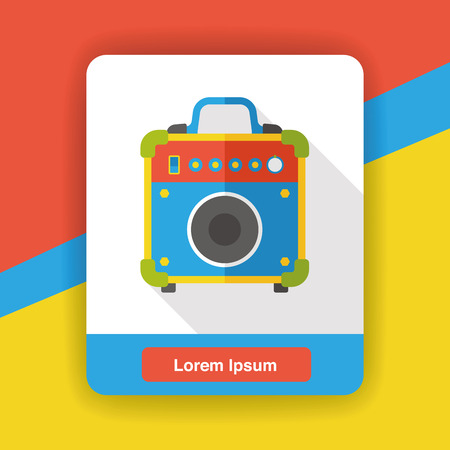 stereo electronics flat iconのイラスト素材