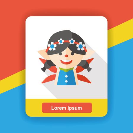 fairy tale elves flat iconのイラスト素材
