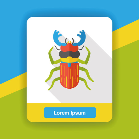 insect bug flat iconのイラスト素材