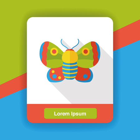 insect butterfly flat iconのイラスト素材