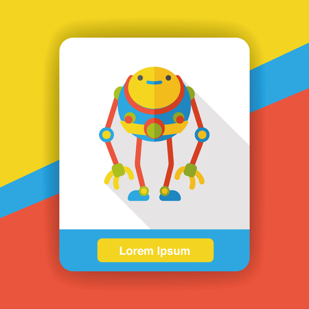 machine robot flat iconのイラスト素材