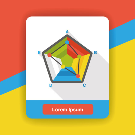 Business Graphics flat iconのイラスト素材