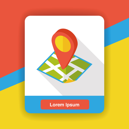 map location flat iconのイラスト素材