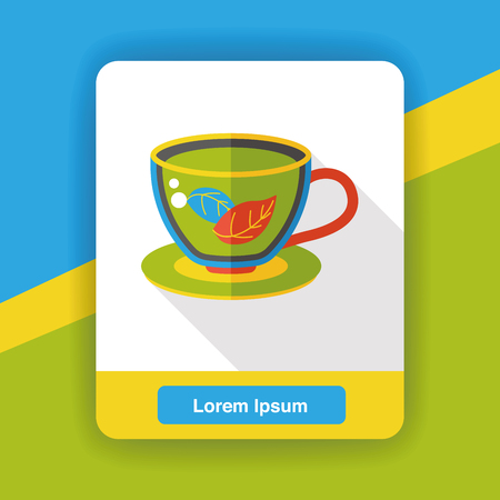 hot tea flat iconのイラスト素材