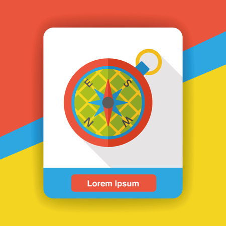 compass GPS flat iconのイラスト素材
