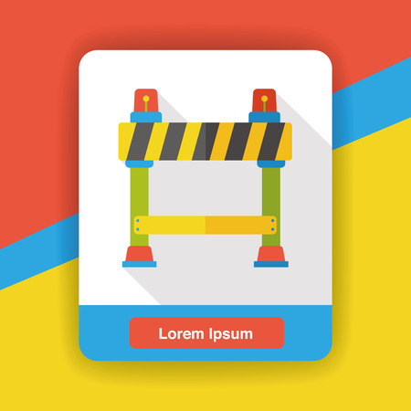 Roadblocks barrier flat iconのイラスト素材