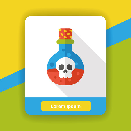 poison bottle flat iconのイラスト素材