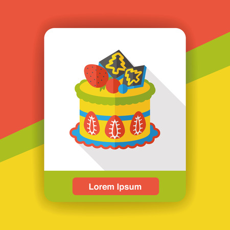 food cake flat iconのイラスト素材