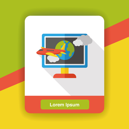 shopping online flat iconのイラスト素材