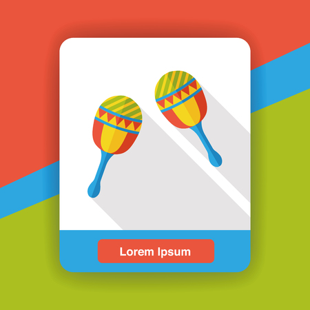 agogo music instrument flat iconのイラスト素材