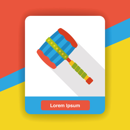 tool hammer flat iconのイラスト素材