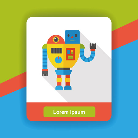 machine robot flat iconのイラスト素材