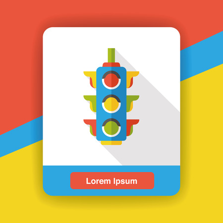 Traffic lights flat iconのイラスト素材