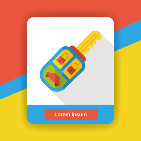 car key flat iconのイラスト素材