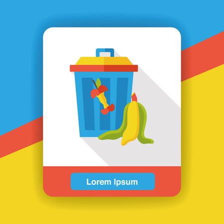 Environmental protection concept flat icon; recycled garbageのイラスト素材