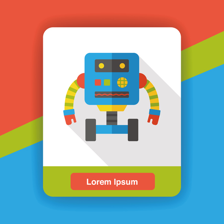 machine robot flat iconのイラスト素材