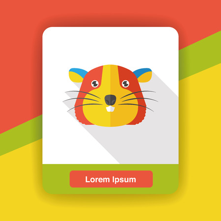 zoo animal flat iconのイラスト素材