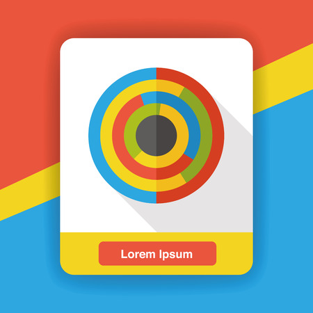 Business Graphics flat iconのイラスト素材