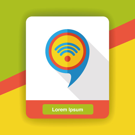 GPS signpost flat iconのイラスト素材
