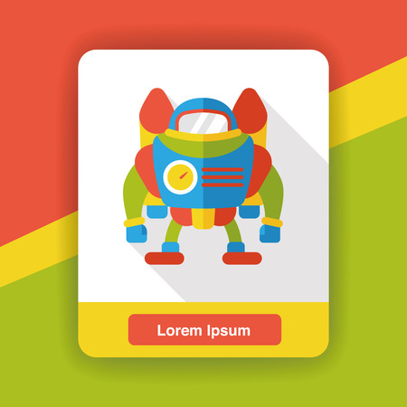 machine robot flat iconのイラスト素材