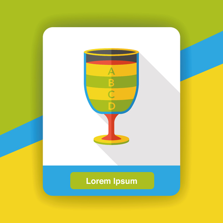 Business Graphics flat iconのイラスト素材