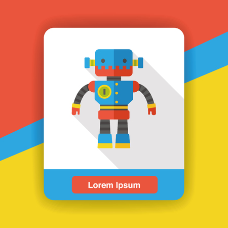 machine robot flat iconのイラスト素材