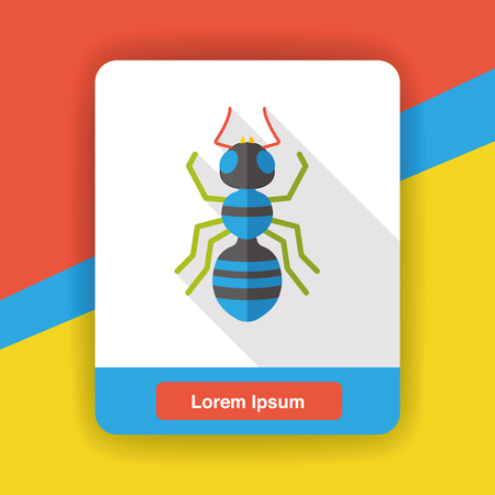 insect bug flat iconのイラスト素材