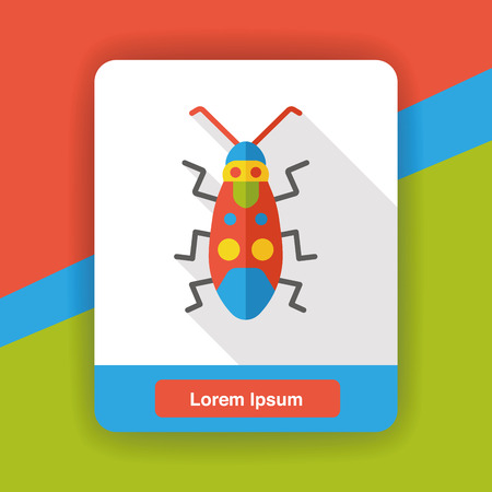 insect bug flat iconのイラスト素材