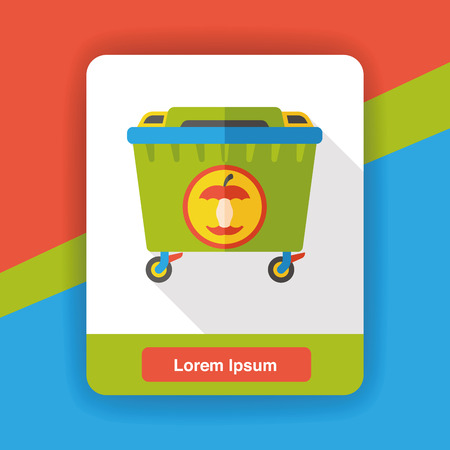 Environmental protection concept flat icon; recycled garbageのイラスト素材