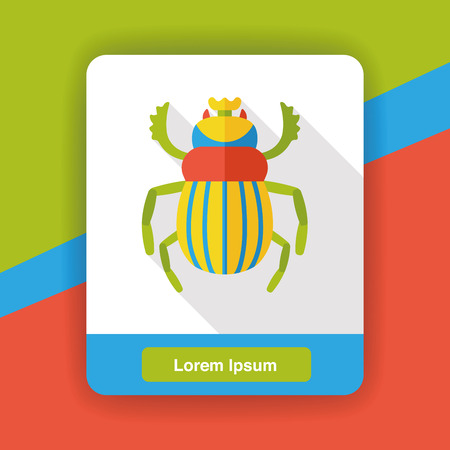 insect bug flat iconのイラスト素材