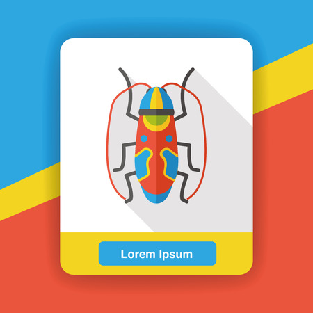 insect bug flat iconのイラスト素材