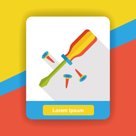 tool screwdrivers flat iconのイラスト素材