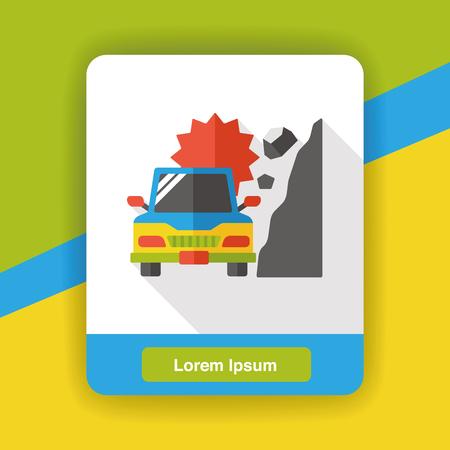 car accident flat iconのイラスト素材