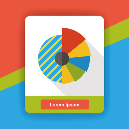 Business Graphics flat iconのイラスト素材