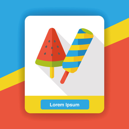 dessert ice cream flat iconのイラスト素材