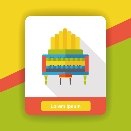 piano music instrument flat iconのイラスト素材