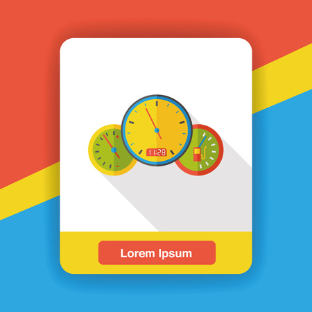 Car dashboard flat iconのイラスト素材