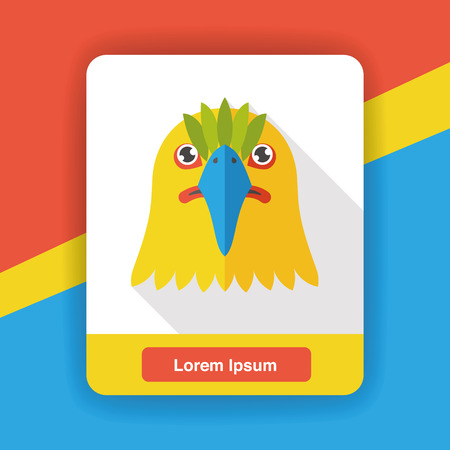 eagle zoo animal flat iconのイラスト素材