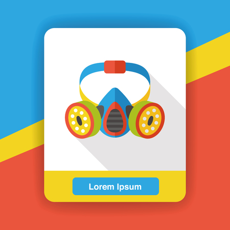 Gas masks flat iconのイラスト素材