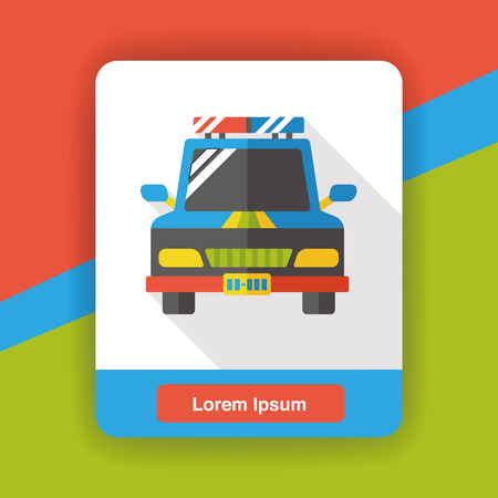 police car flat iconのイラスト素材