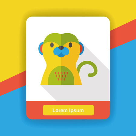 zoo animal flat iconのイラスト素材