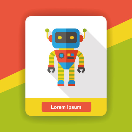 machine robot flat iconのイラスト素材